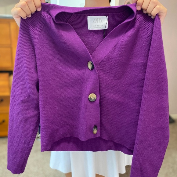 Gorgeous Cozy Girls Zara Sweater, Purple sz 11-12 - Picture 3 of 4